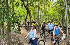 Riders posing at MTB trails East Point