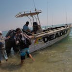 Humbug Fishing's tender boat Deadly use for getting easy access to remote fishing locations