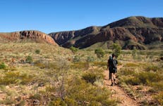 Walking towards Ormiston Gorge
