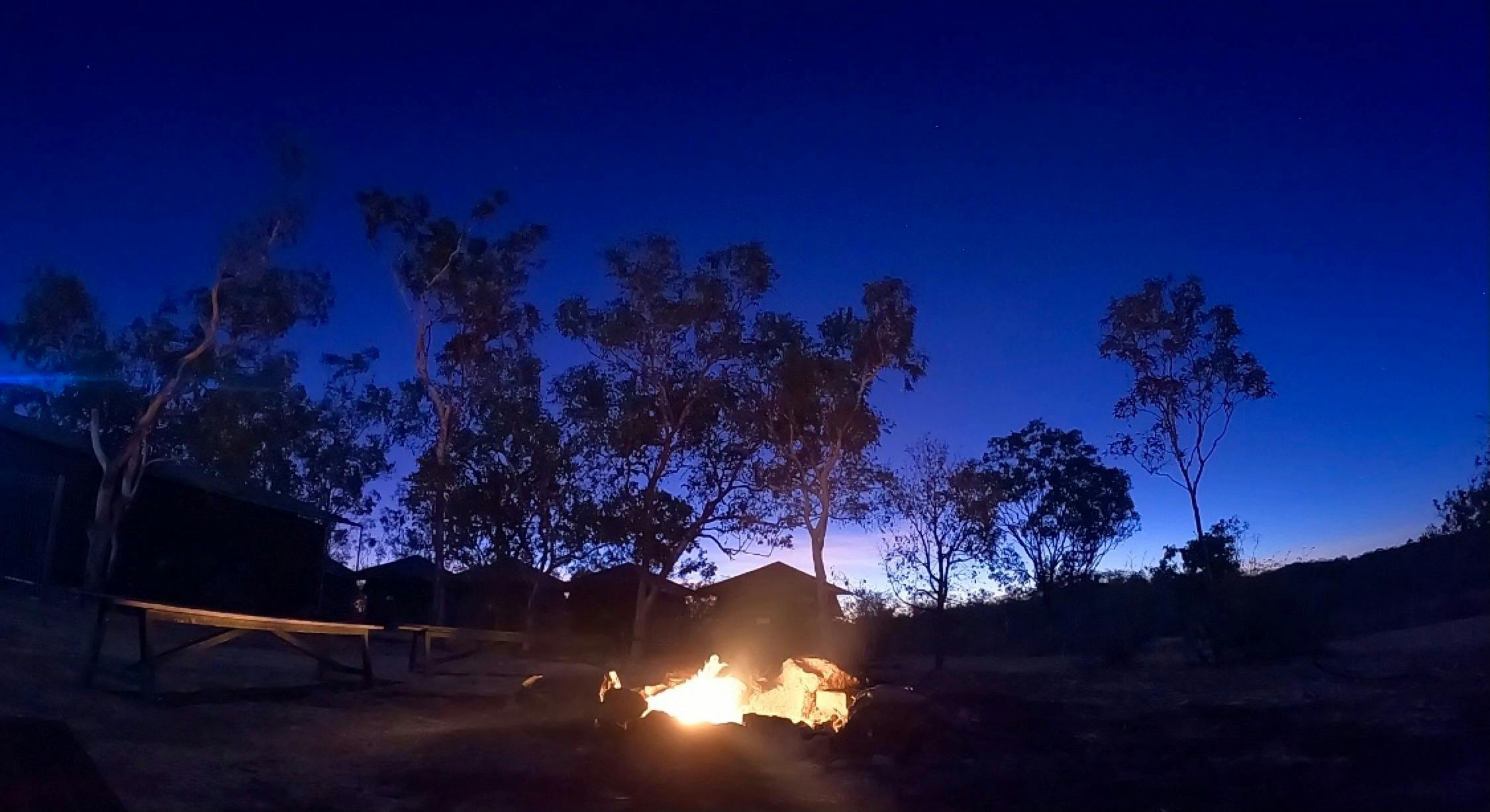 Spending nights around the fire with the tour group  is the only way to end a night on tour