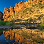 Gorge with water in front