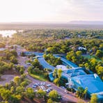 Crocodile shaped hotel at Jabiru