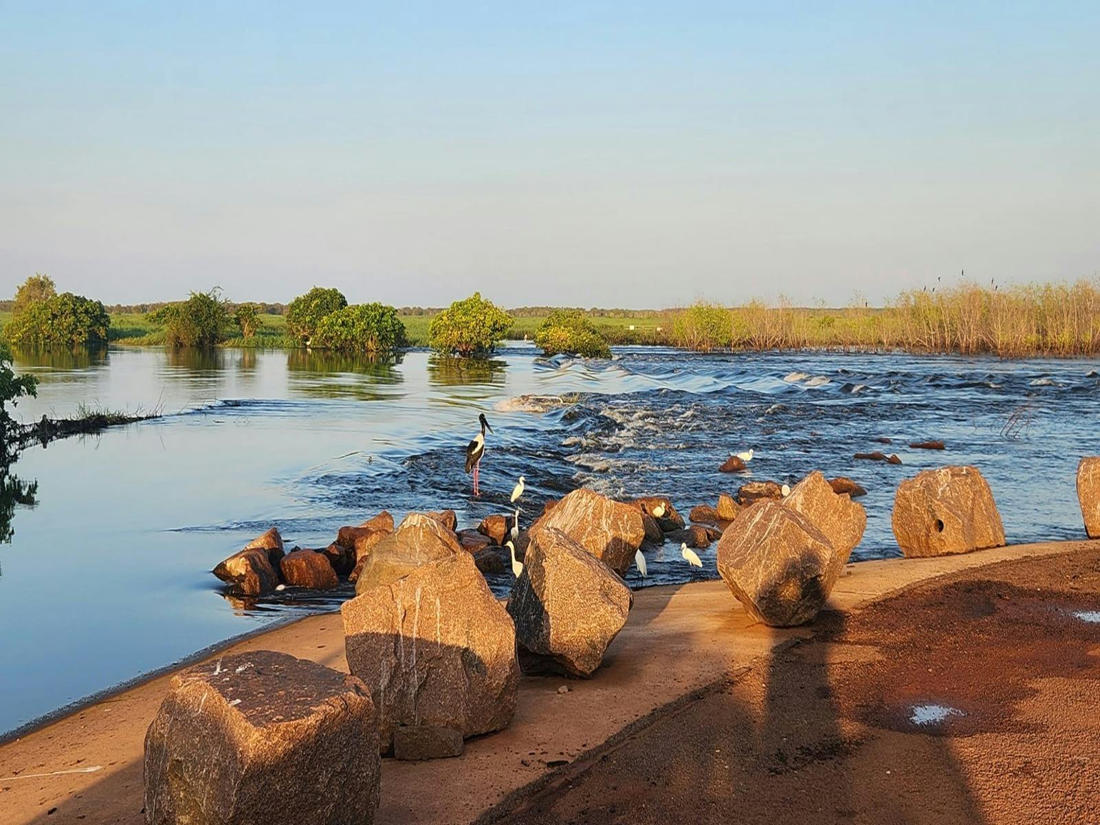 a breathtakingly large floodplain and a river system
