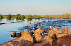 a breathtakingly large floodplain and a river system