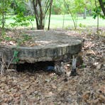 Cliff-top observation posts almost buried.