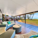 Relax on waterfront decks with ocean views