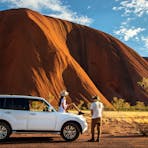 Parked at the base of Uluru