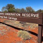 Entry sign at Ewaninga Conservation Reserve