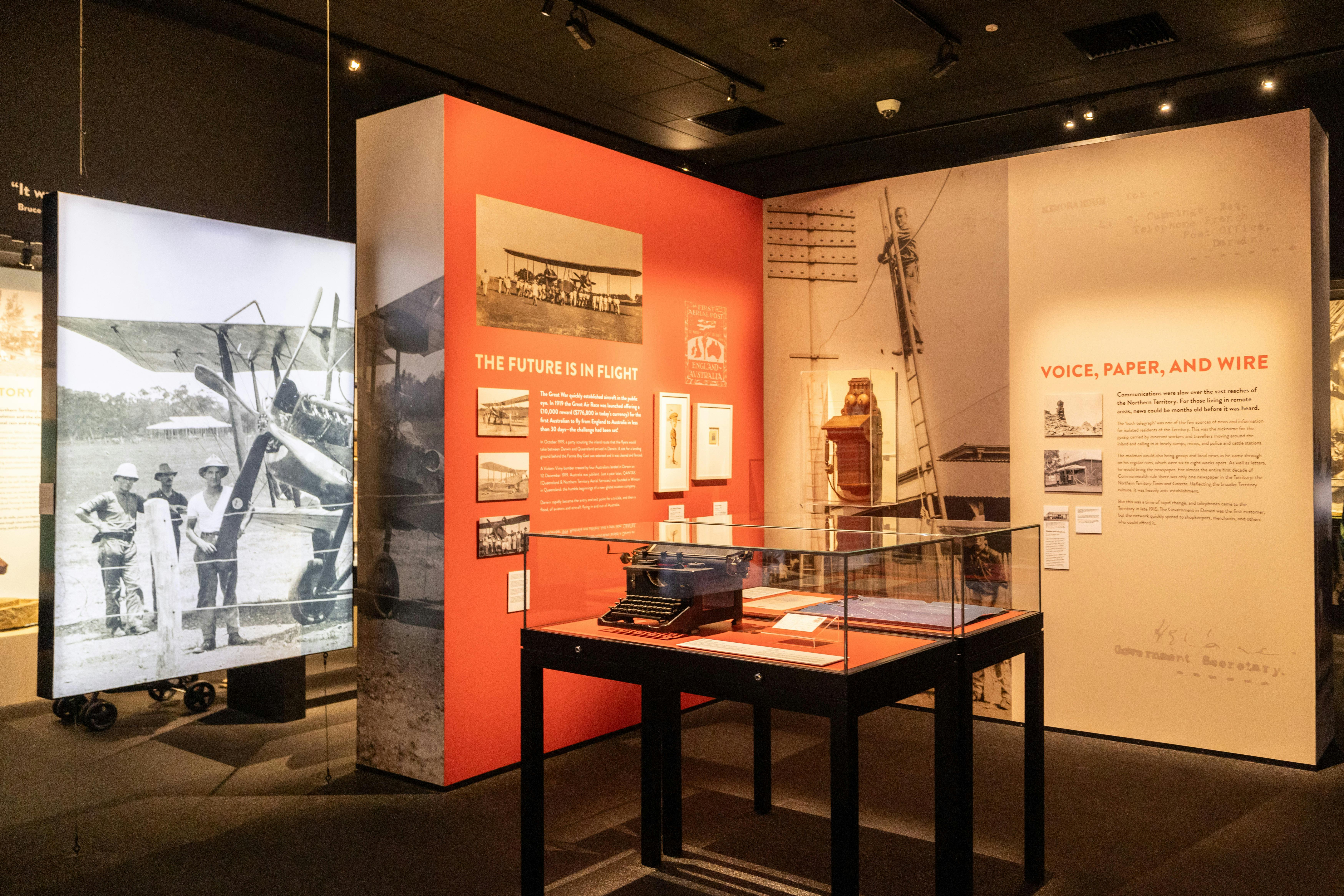 Photo of historical objects in an exhibtion