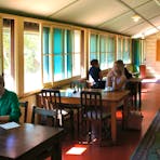 The Residency’s front verandah areas used for visitors’ cafe and informal meeting spaces for local  groups.