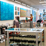 Unique jewellery and original paintings of different sizes