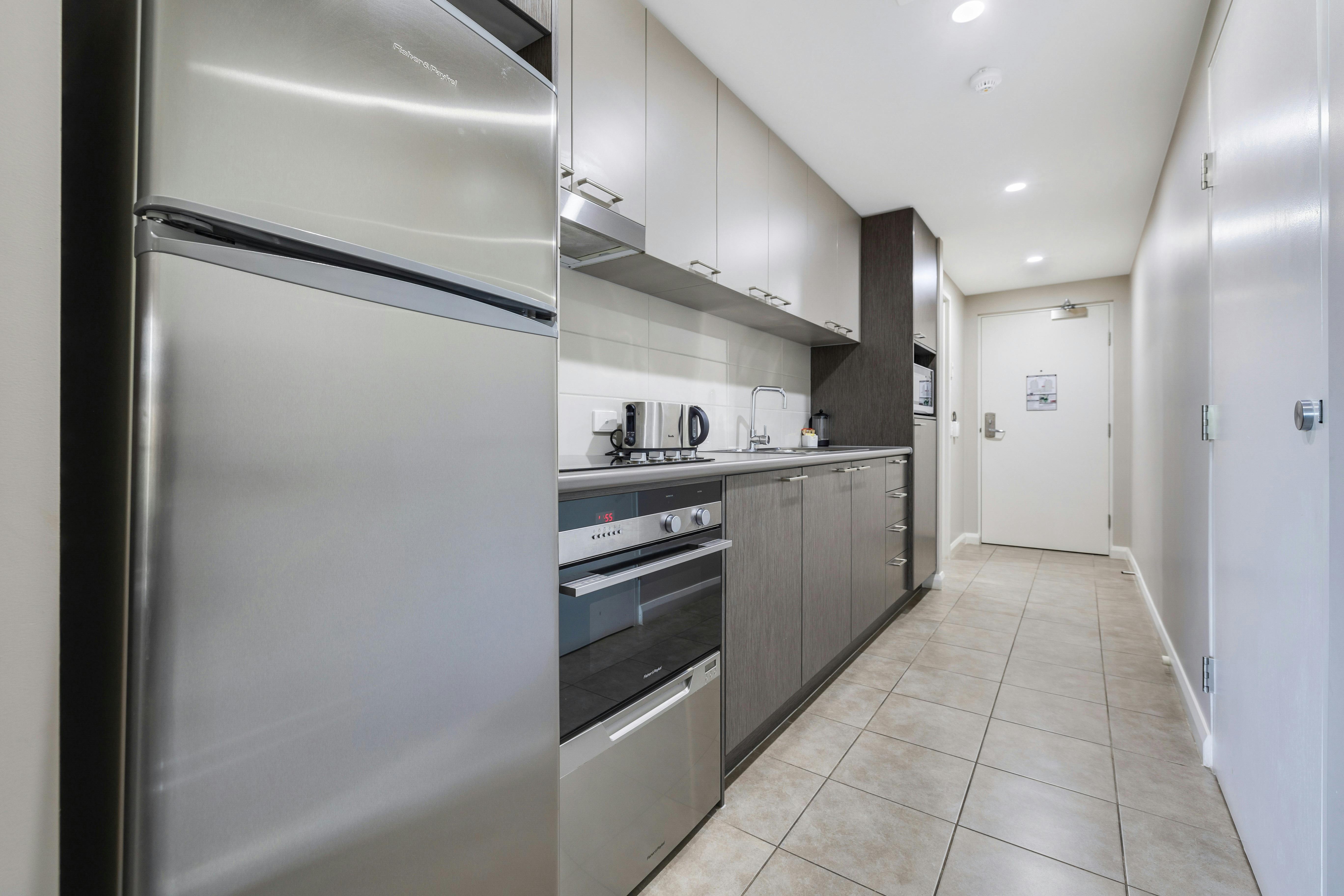 Fully equipped kitchen in one- and two-bedroom apartments