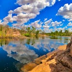 reflection of clouds on the water