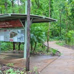 Interpretative shelter for the site at the southern entrance.