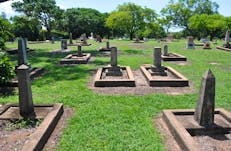 Japanese graves at the cemetery.