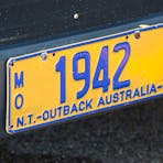 1942 Bombing of Darwin Number Plate