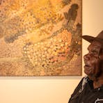 Desert Mob 2024 Opening Night with Reggie Uluru of Walkatjara Art