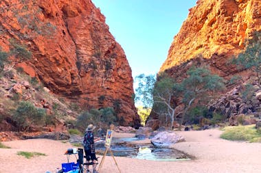 Simpsons Gap Sunset Watercolour Painting Class