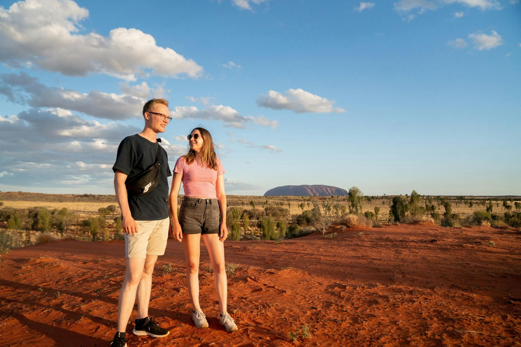 Uluru Couple at Sunset