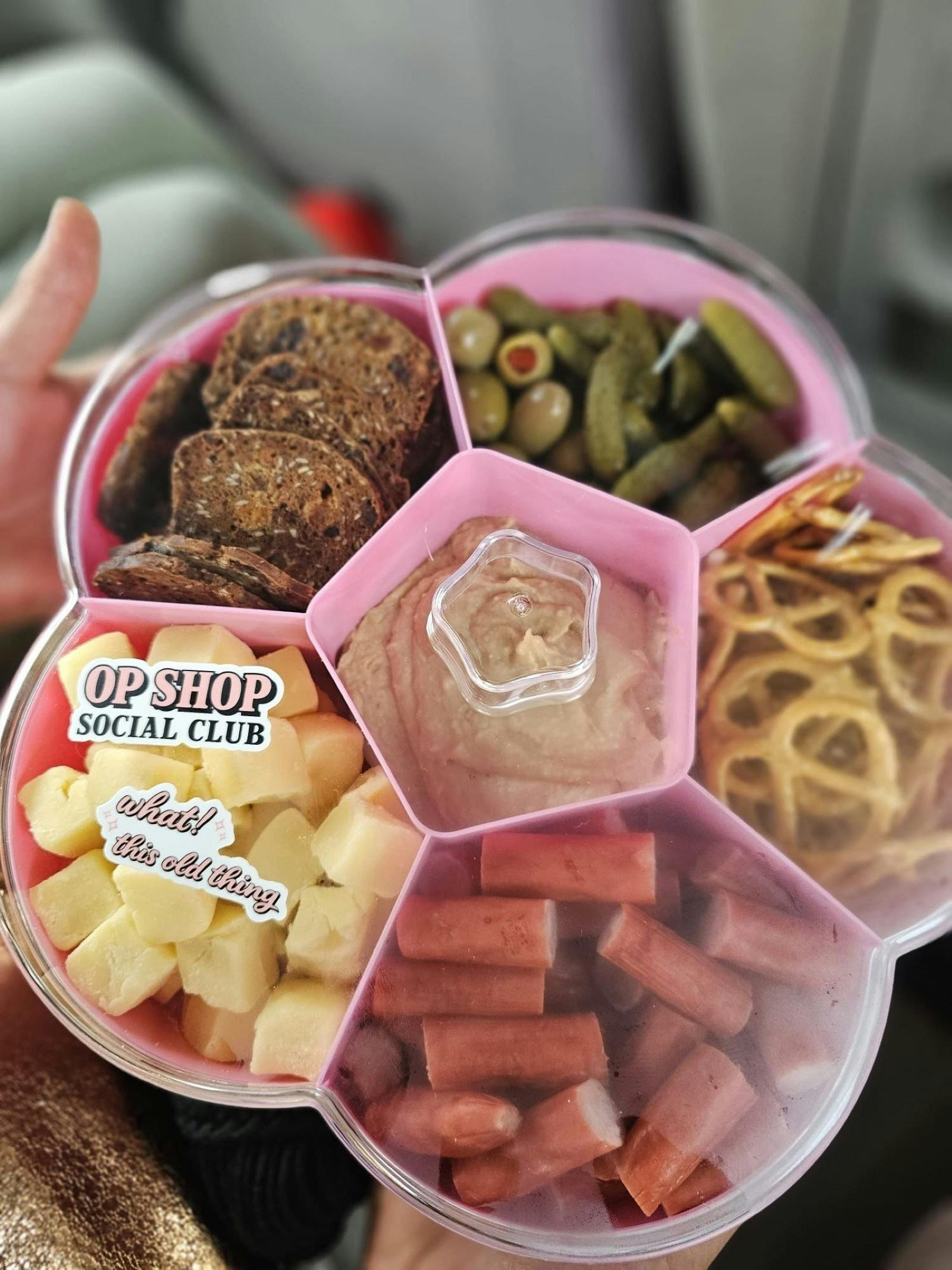 op shop social club snacks