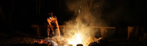 Evening campfire