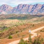 Untamed Escapes bus in Flinders Ranges Outback