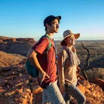 Couple hiking together at Kings Canyon in Watarrka National Park