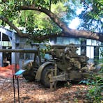 Large mobile gun in the foreground, the shed in the background was constructed recently to display more fragile items.