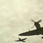 Supermarine Spitfire over Strauss Airfield, 1943.