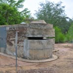Observation posts with new steel door.