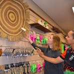 Gift shop - staff assisting customer