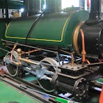 Detail of the steam locomotive.
