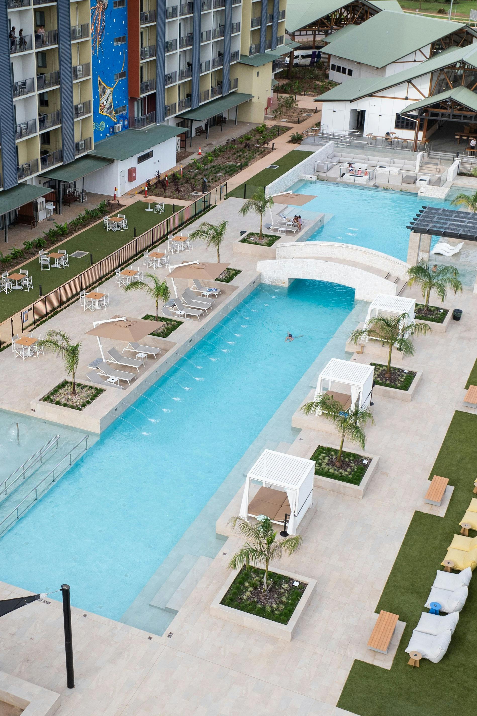 Areal View of the central pool