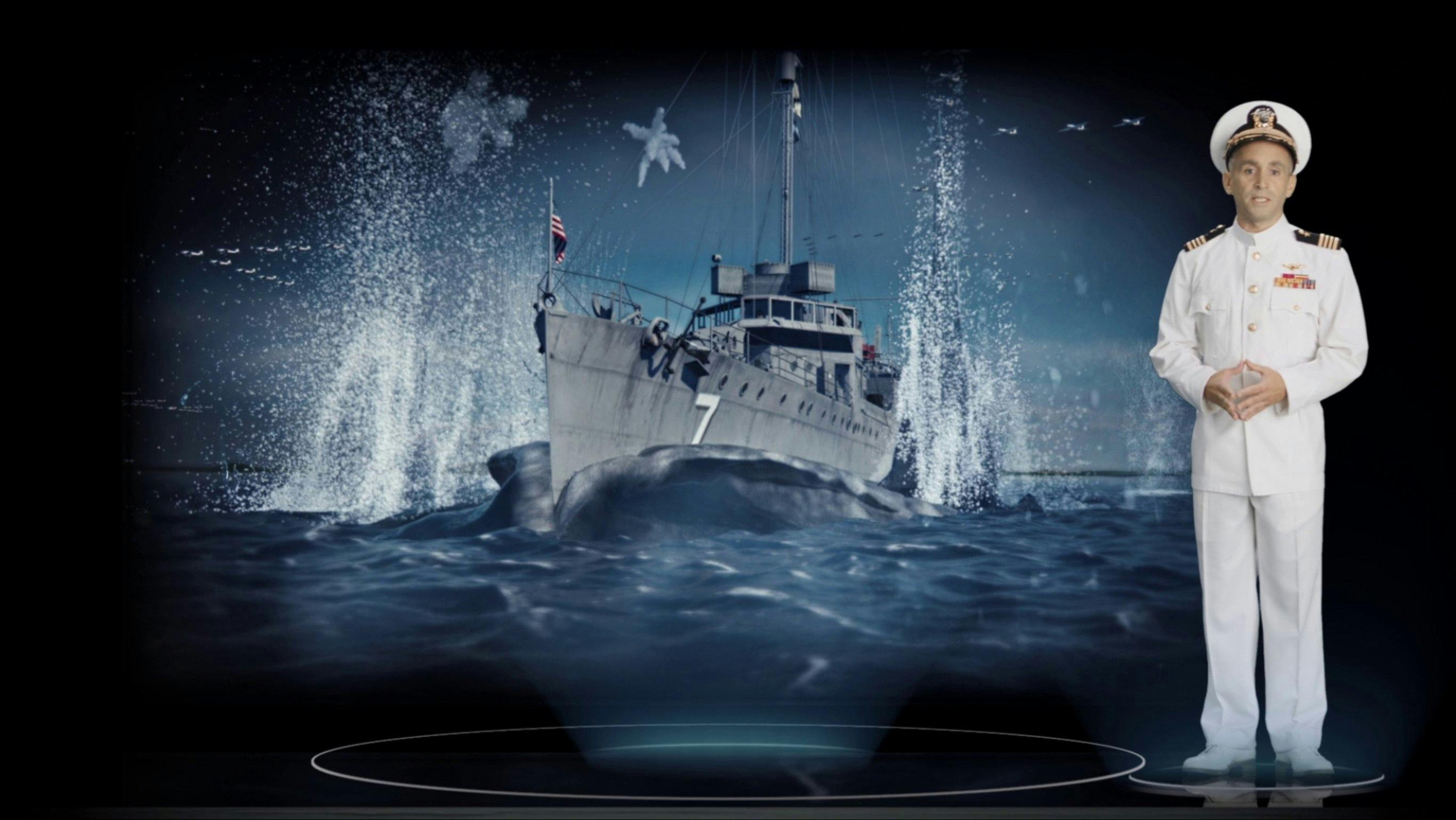 Etheridge Grant the hologram tells the story of the bombing of Darwin Harbour