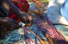 Aboriginal women's weaving tour Kakadu National Park