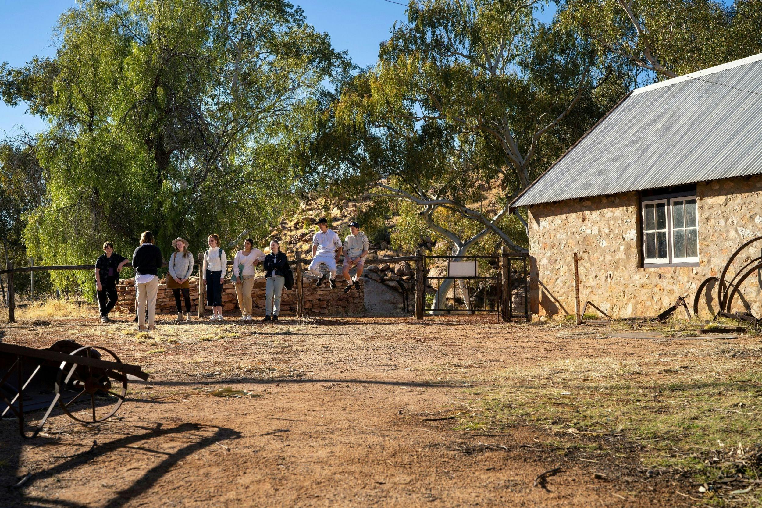 Tour group at the Telegraph Station