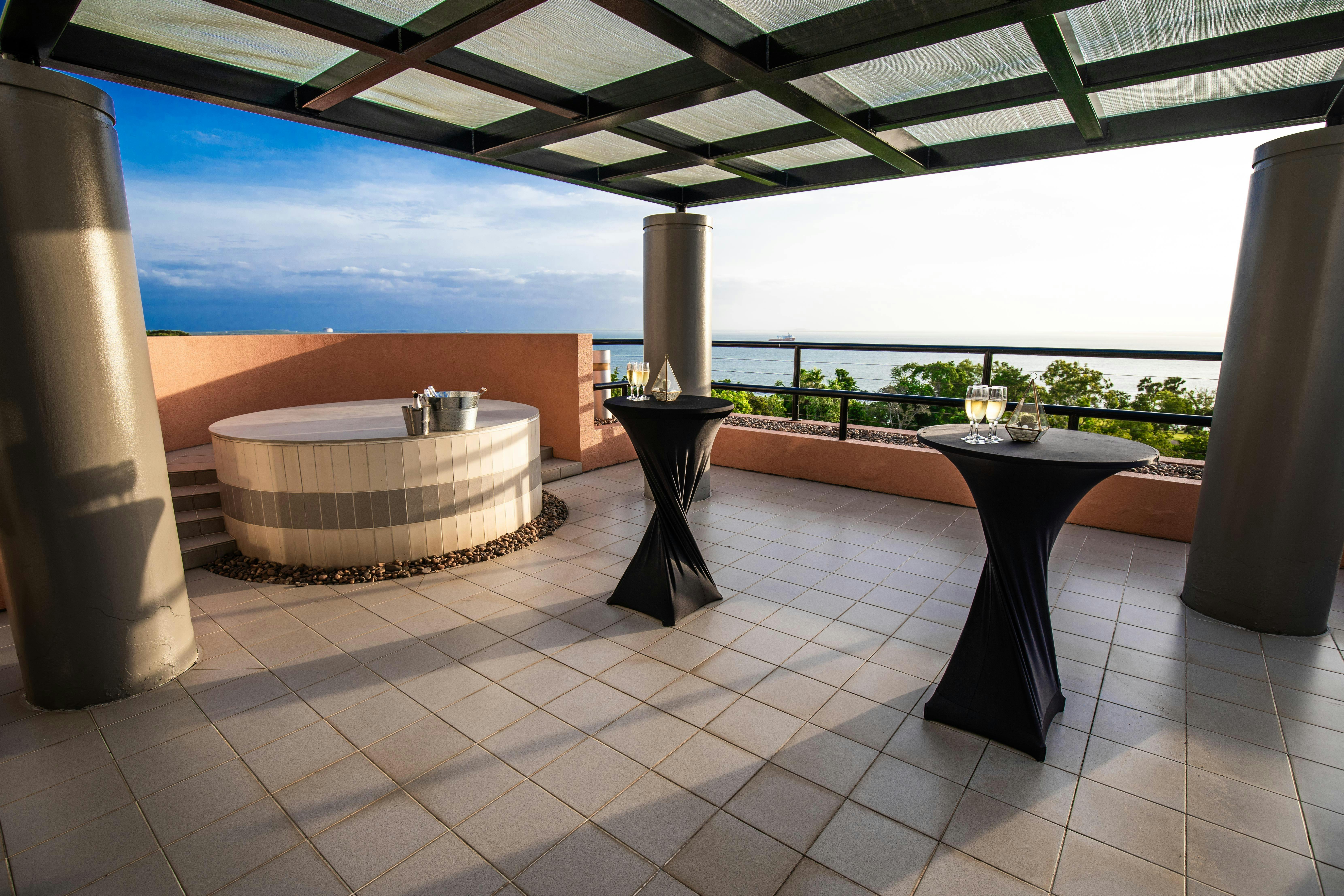 outdoor balcony terrace suite hotel room