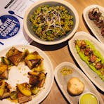 a selection of gourmet food