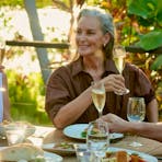 Three people dining at Seven Spirit Bay