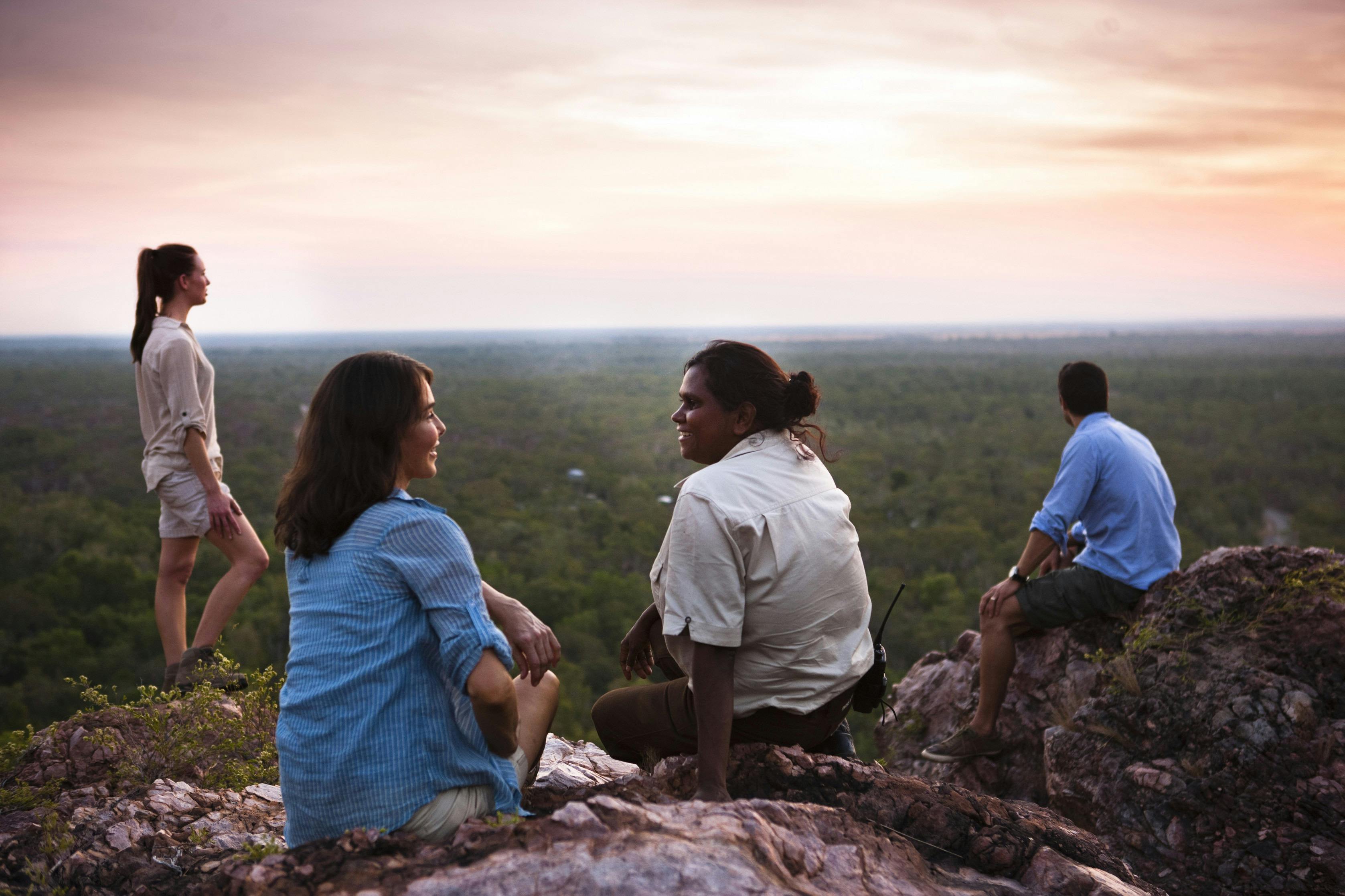 Tess with guests above Ngundjurr (Wangi Falls) in Litchfield National Park