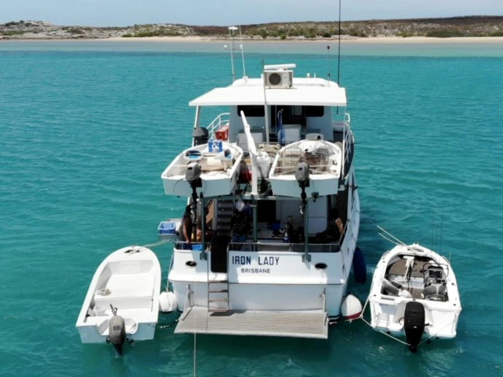 Australian Sportfishing Charters mothership Iron Lady  off the coast of East Arnhem Land