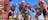 women supported group crouching mountain bike Alice Springs retreat