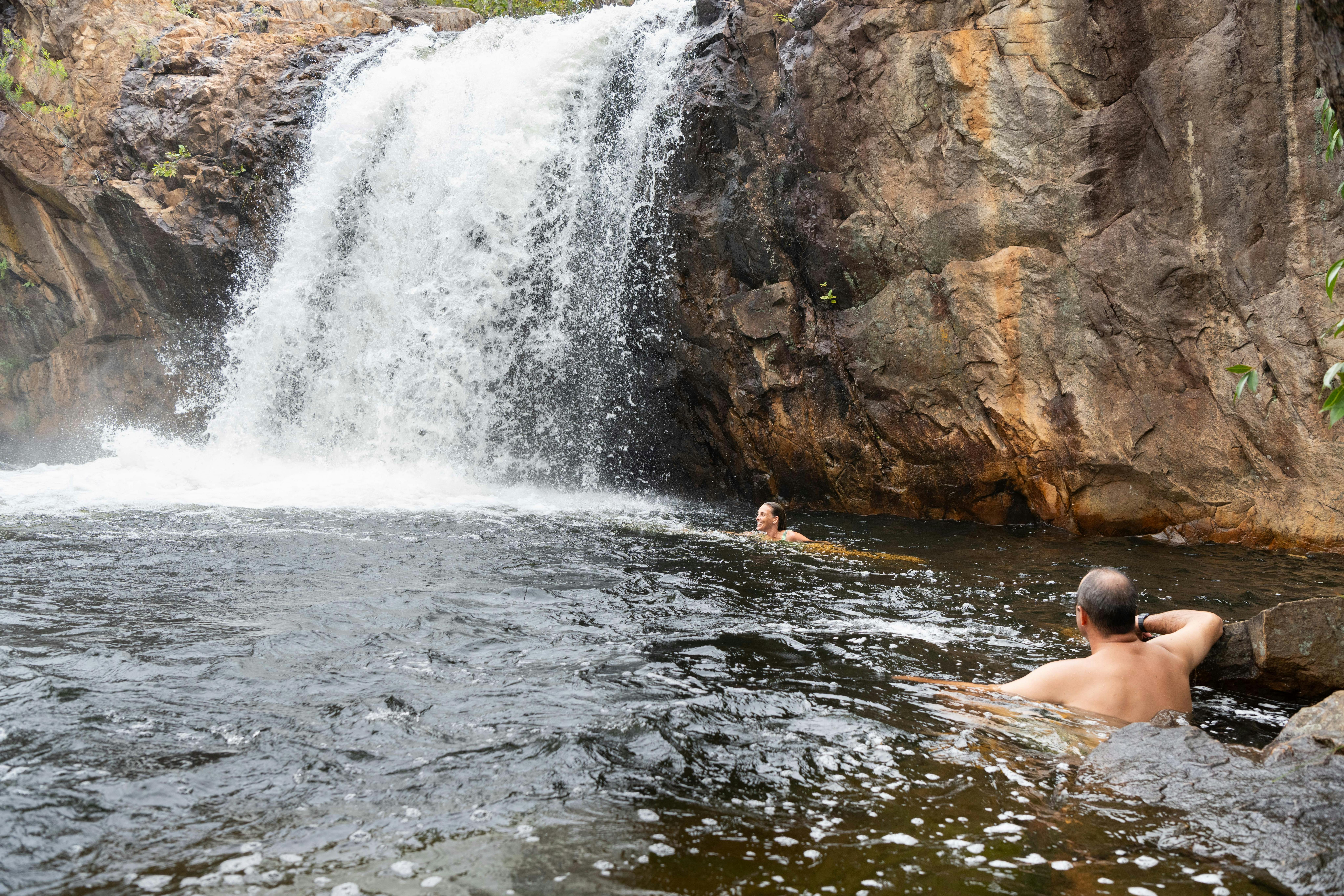 Waterfall swim site