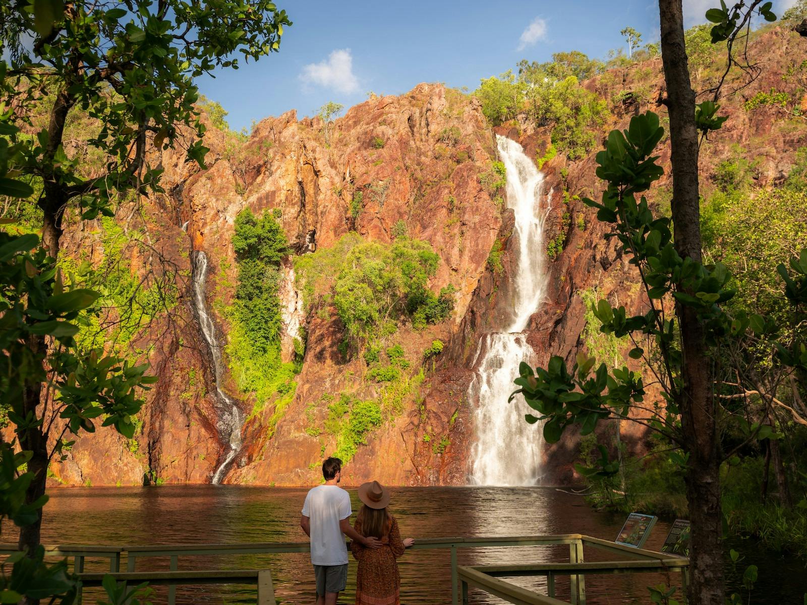 Admiring the spectacular Wangi Falls