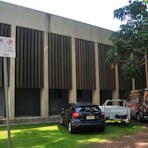 Former Reserve Bank from Smith Street overlooking the gardens. The building is now the Visitor Information Centre.