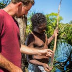 Men with Spears at Kakadu Billabong Safari Camp