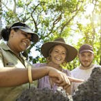 Two visitors on an Ayal Aboriginal Tour in Kakadu National Park