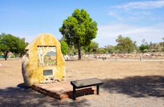Detail of Albert Namatjira’s grave.