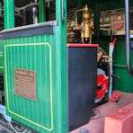 Detail of the steam locomotive.