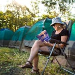 Relax by the campsites each evening